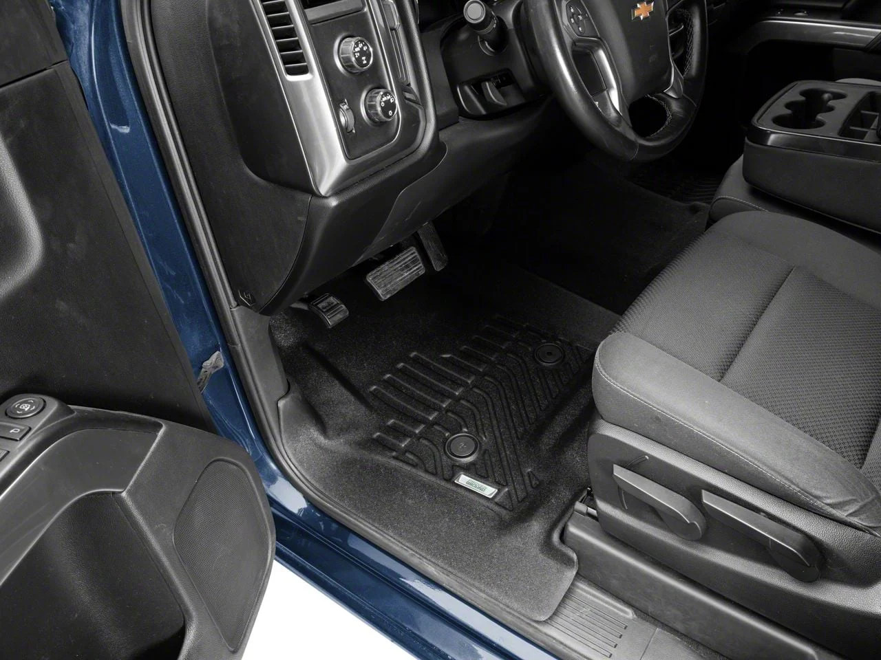 Proven Ground Precision Molded Front and Rear Floor Liners; Black (14-18 Silverado 1500 Crew Cab)