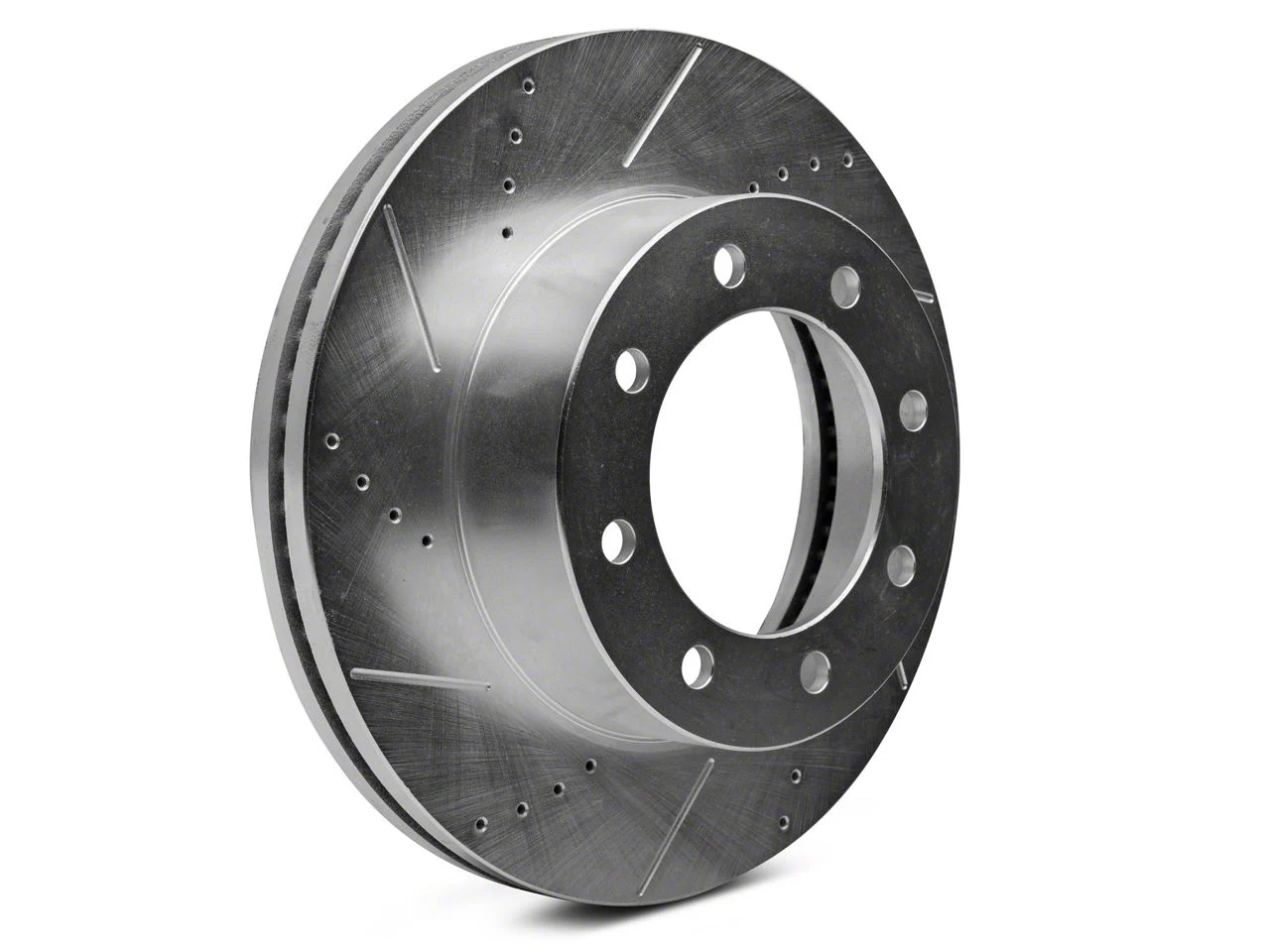 C&L Super Sport HD Cross-Drilled and Slotted 8-Lug Rotors; Front Pair (13-26 4WD F-250 Super Duty)