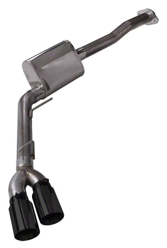 Pypes Race Pro Single Exhaust System with Black Tips; Middle Side Exit (15-20 5.0L F-150)