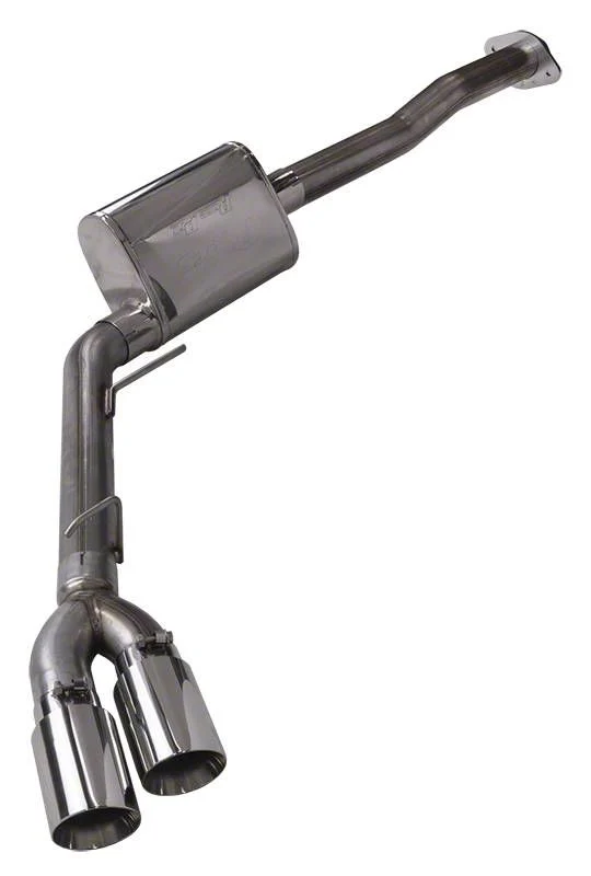 Pypes Race Pro Single Exhaust System with Polished Tips; Middle Side Exit (15-20 5.0L F-150)