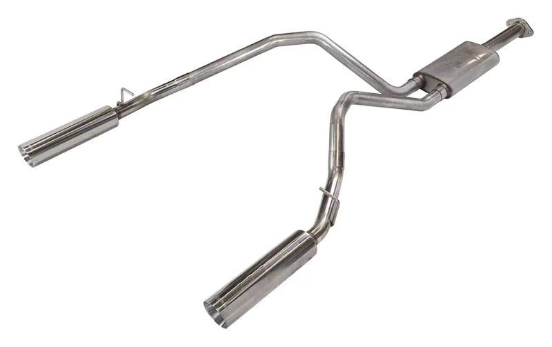Pypes Pype-Bomb Dual Exhaust System with Polished Tips; Rear Exit (19-24 5.7L RAM 1500 w/ Factory Dual Exhaust)