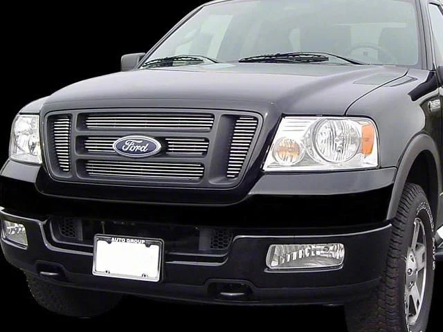 Billet Upper Grille Overlay; Stainless Steel (04-08 F-150 FX, STX, XL, XLT)