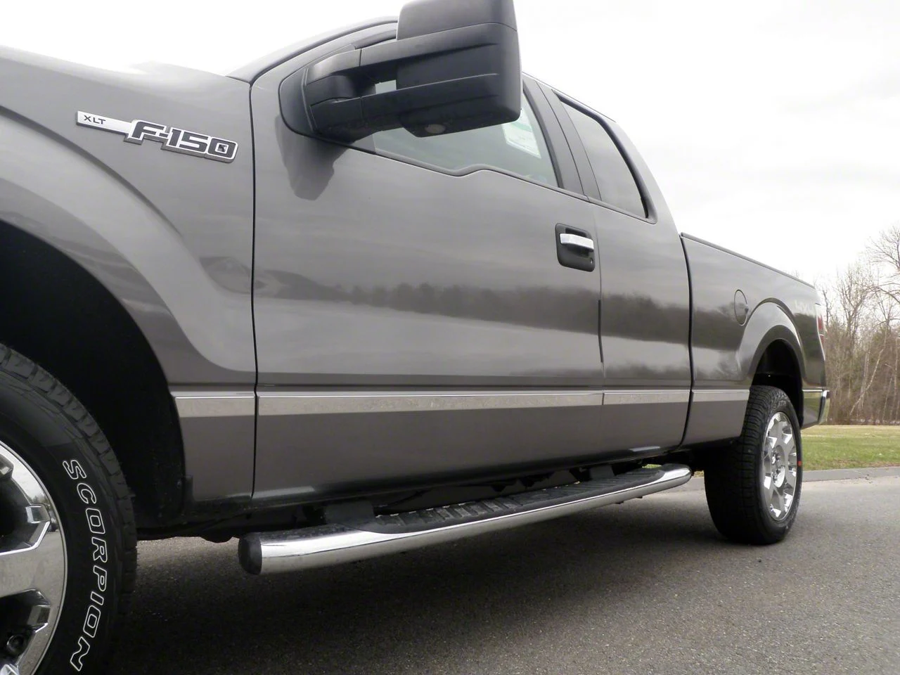 Body Molding Insert Trim Kit; Stainless Steel (04-14 F-150 SuperCab w/ 6-1/2-Foot Bed)