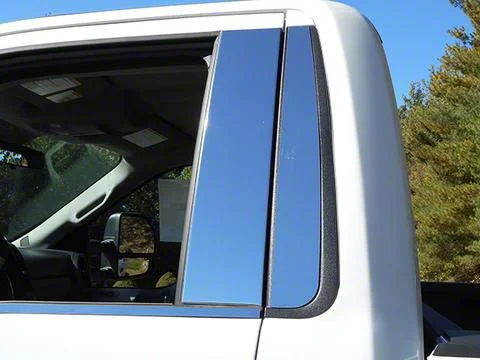 Pillar Post Trim with Keypad Opening; Stainless Steel (15-20 F-150 Regular Cab)