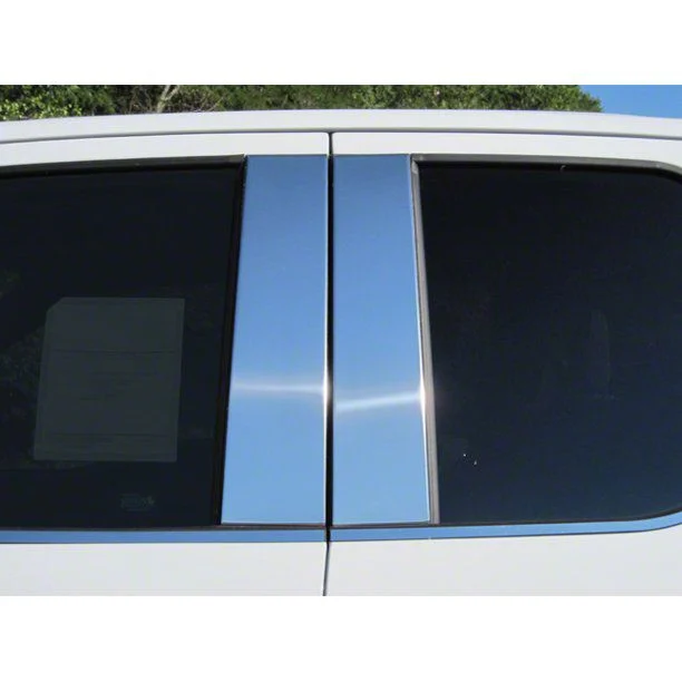 Pillar Post Trim without a Keypad Opening; Stainless Steel (15-20 F-150 SuperCab, SuperCrew)