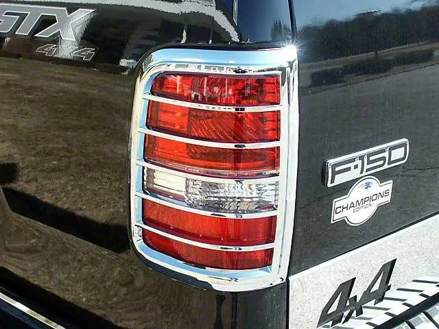 Tail Light Bezels; Chrome (04-08 F-150 Styleside)