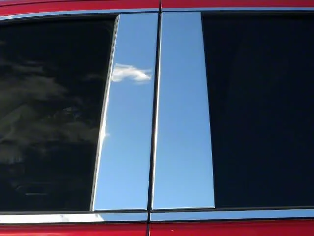Pillar Post Trim; Stainless Steel (19-26 Silverado 1500 Double Cab, Crew Cab)