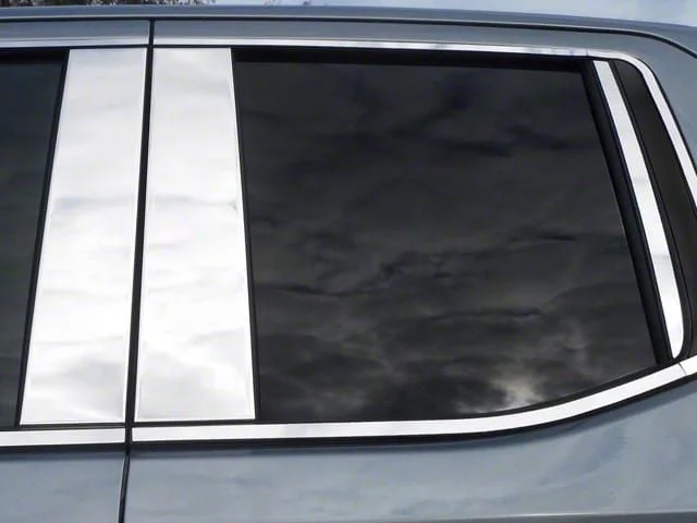 Pillar Post Trim; Stainless Steel (19-26 Silverado 1500 Double Cab)