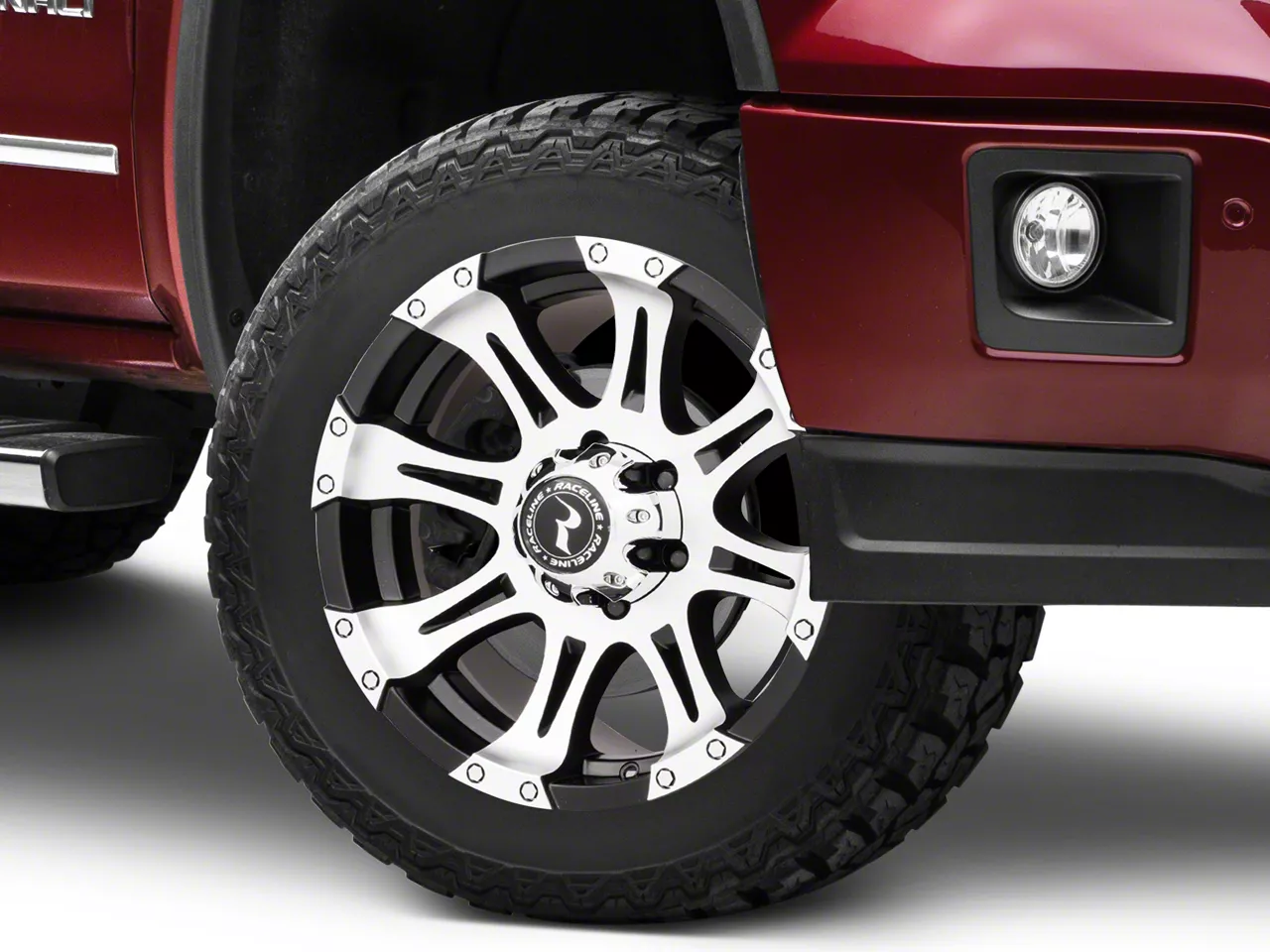 Raceline Raptor Black Machined 6-Lug Wheel; 20x9; 20mm Offset (14-18 Sierra 1500)