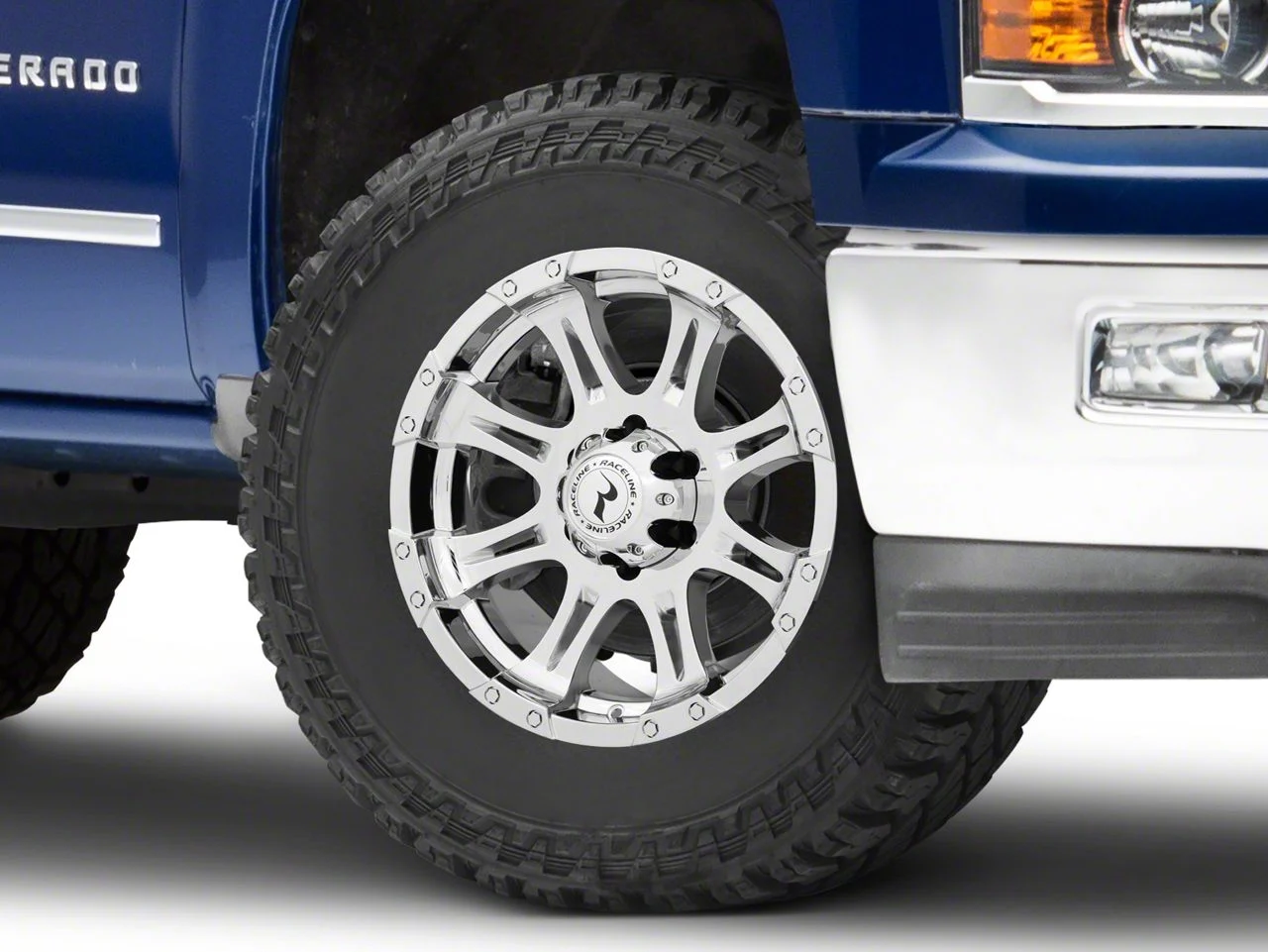 Raceline Raptor Chrome 6-Lug Wheel; 18x9; -6mm Offset (14-18 Silverado 1500)