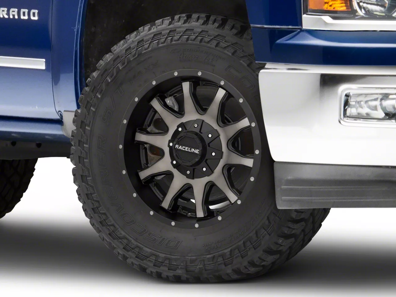 Raceline Shift Black Machined with Dark Tint 6-Lug Wheel; 18x9; 18mm Offset (14-18 Silverado 1500)