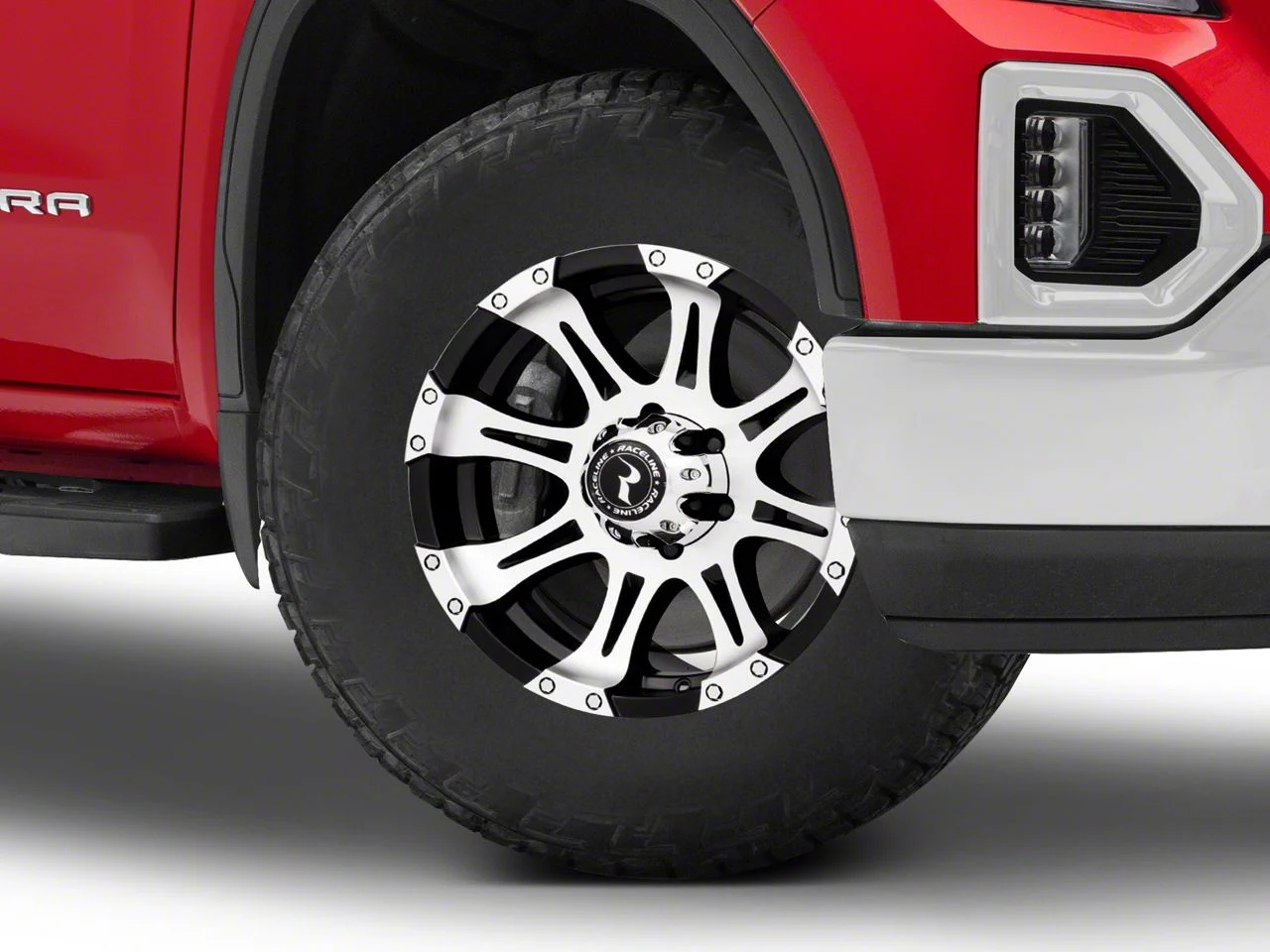 Raceline Raptor Black Machined 6-Lug Wheel; 18x9; 25mm Offset (19-26 Sierra 1500)