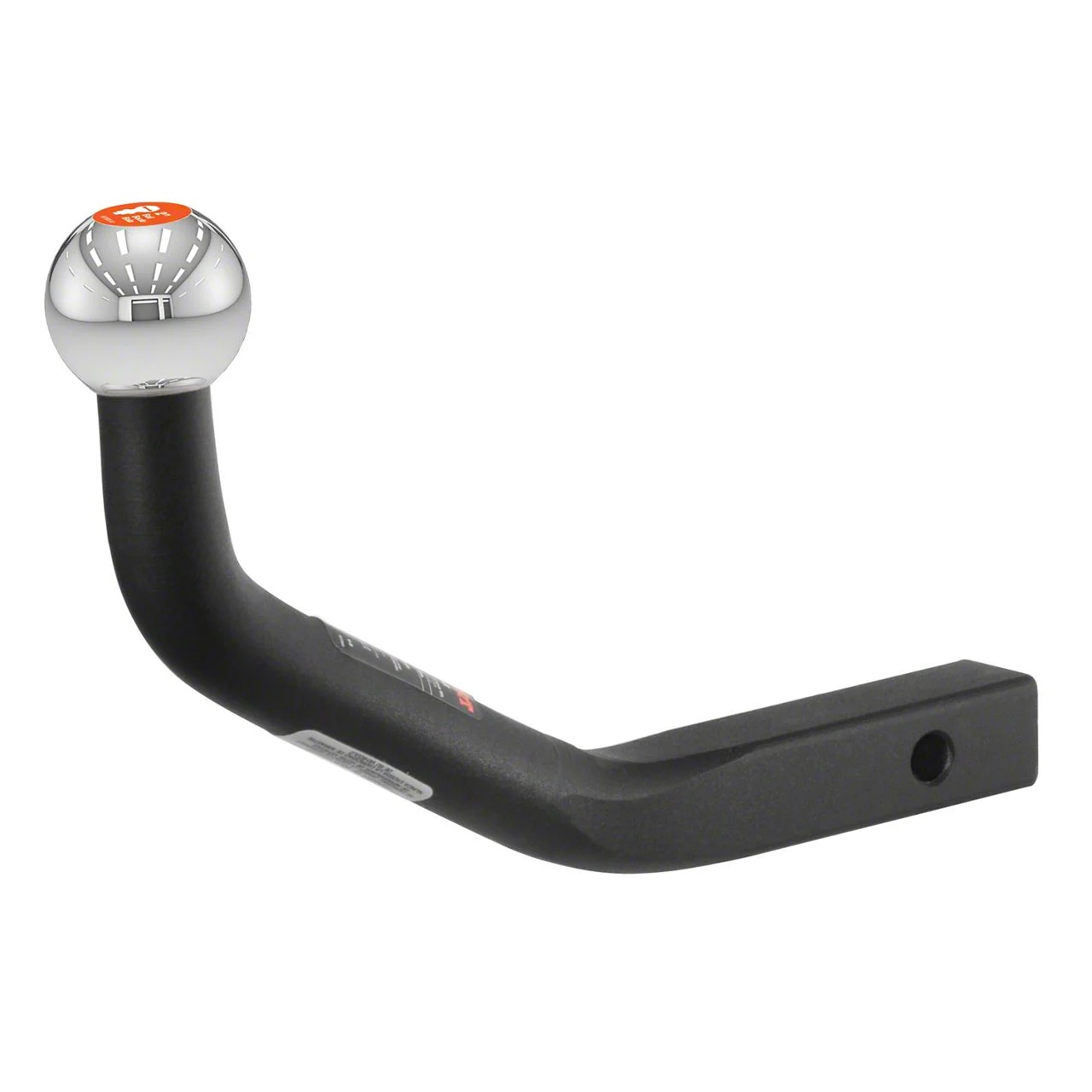 1-1/4-Inch Receiver Hitch Euro Ball Mount with 2-Inch Ball; 5-1/8-Inch Rise (Universal; Some Adaptation May Be Required)