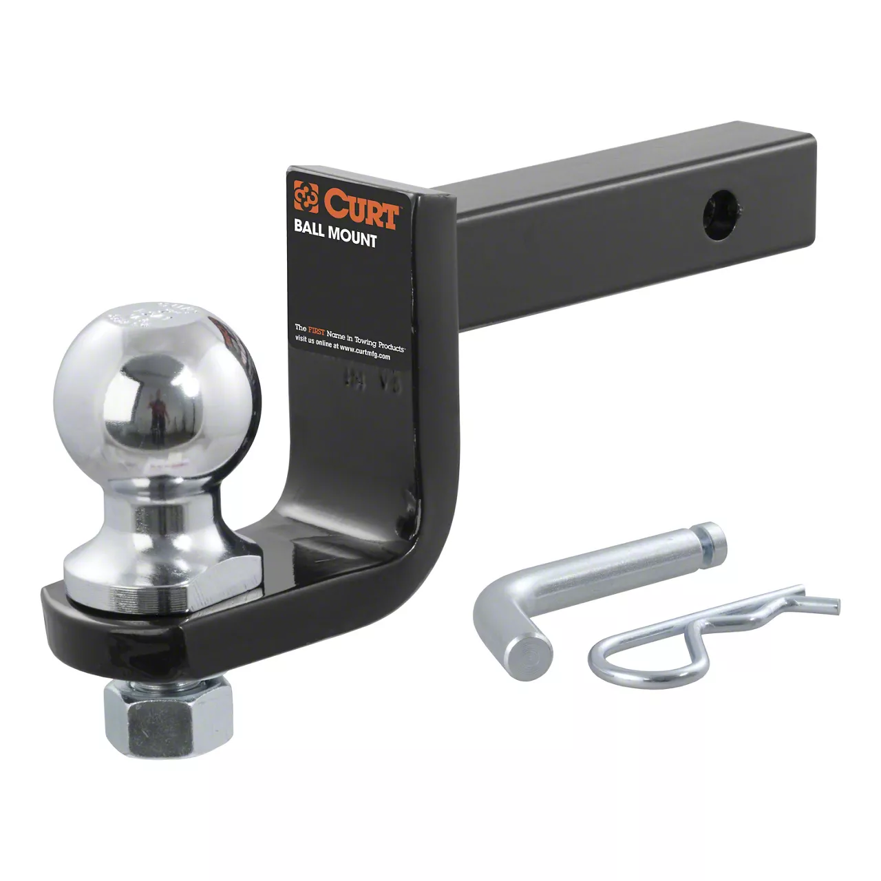 1-1/4-Inch Receiver Hitch Towing Starter Kit with 2-Inch Ball; 3-1/4-Inch Drop (Universal; Some Adaptation May Be Required)