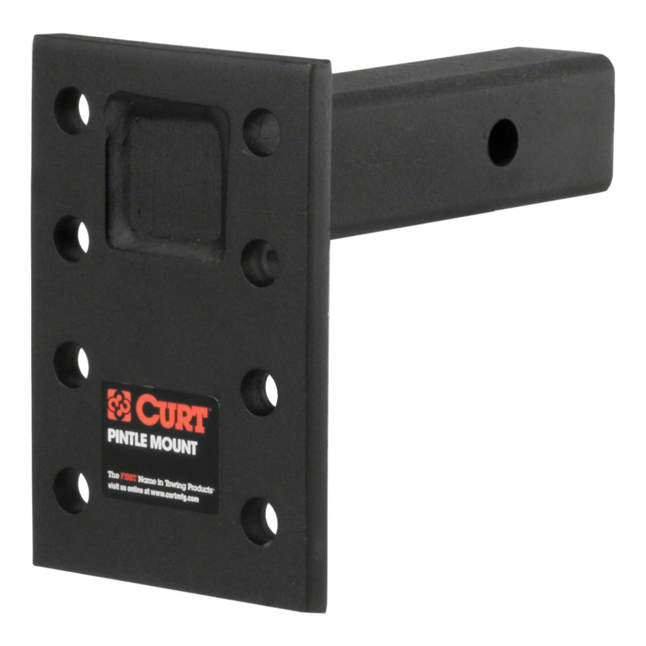 2-Inch Receiver Hitch Adjustable Pintle Mount; 6-1/2-Inch Drop; 10,000 lb. (Universal; Some Adaptation May Be Required)