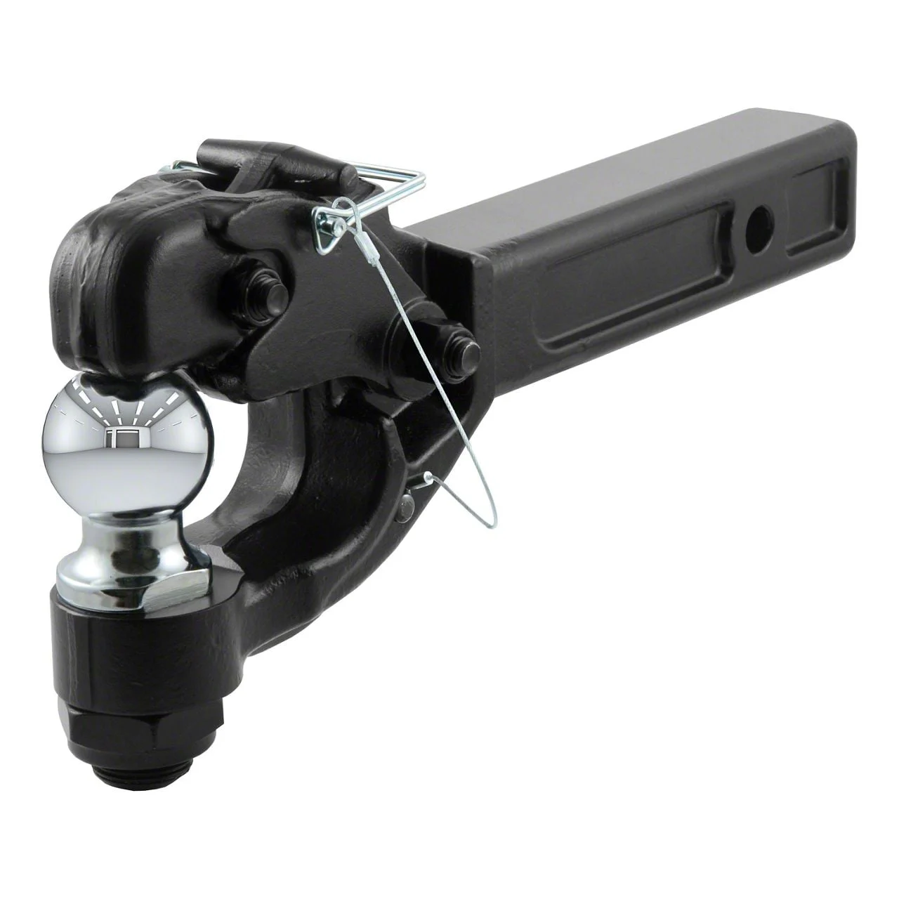 2-Inch Receiver Hitch Ball and Pintle Combo with 2-Inch Ball (Universal; Some Adaptation May Be Required)