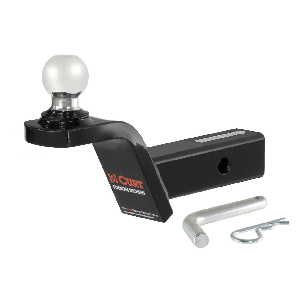 2-Inch Receiver Hitch Fusion Ball Mount with 1-7/8-Inch Ball; 2-Inch Rise (Universal; Some Adaptation May Be Required)