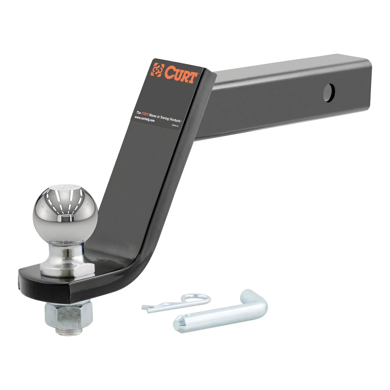 2-Inch Receiver Hitch Loaded Ball Mount with 2-5/16-Inch Ball; 6-Inch Drop (Universal; Some Adaptation May Be Required)