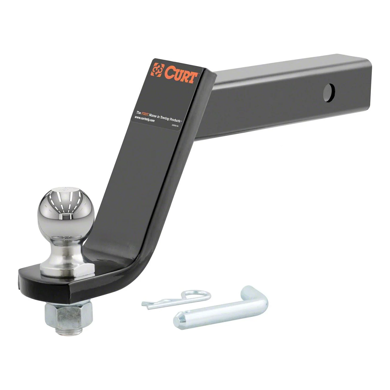 2-Inch Receiver Hitch Loaded Ball Mount with 2-Inch Ball; 6-Inch Drop (Universal; Some Adaptation May Be Required)