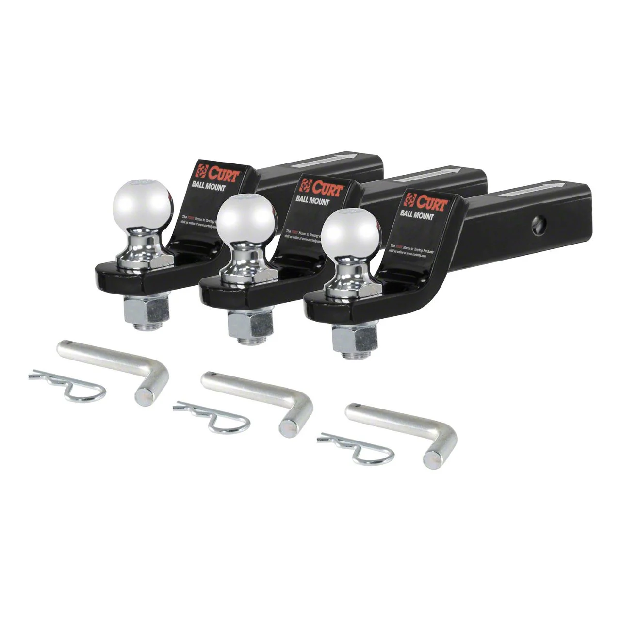 2-Inch Receiver Hitch Loaded Ball Mounts with 2-Inch Balls; 2-Inch Drop (Universal; Some Adaptation May Be Required)