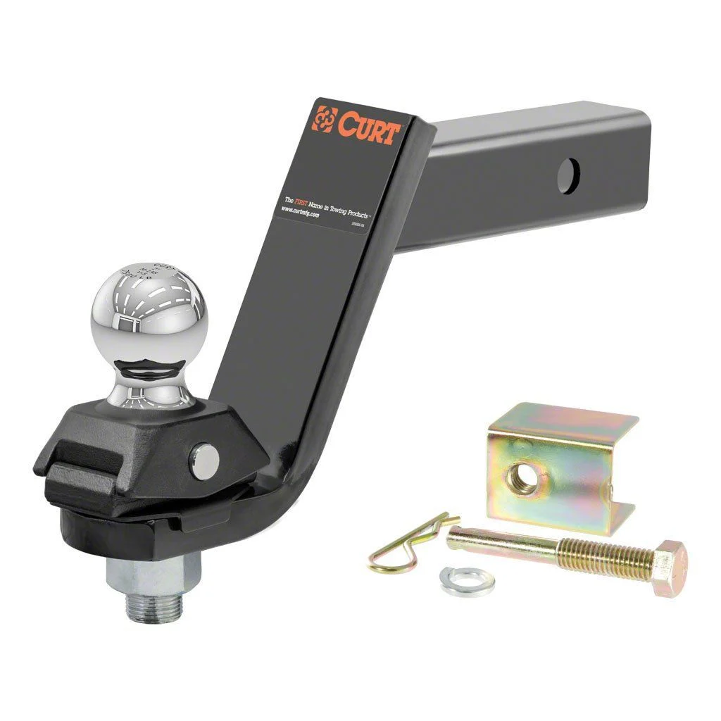 2-Inch Receiver Hitch Rockerball Cushin Ball Mount with 2-Inch Ball; 5-Inch Drop (Universal; Some Adaptation May Be Required)