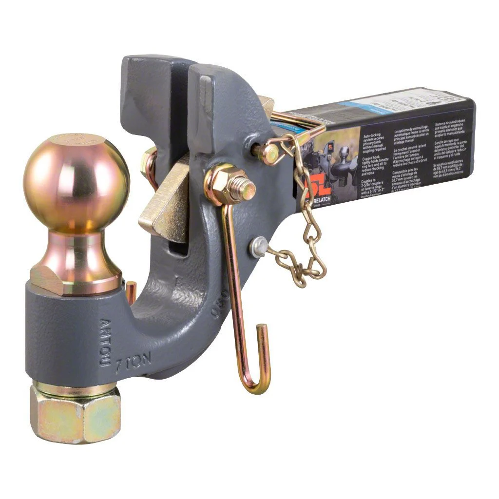 2-Inch Receiver Hitch SecureLatch Ball and Pintle Hook with 2-5/16-Inch Ball; 14,000 lb. (Universal; Some Adaptation May Be Required)