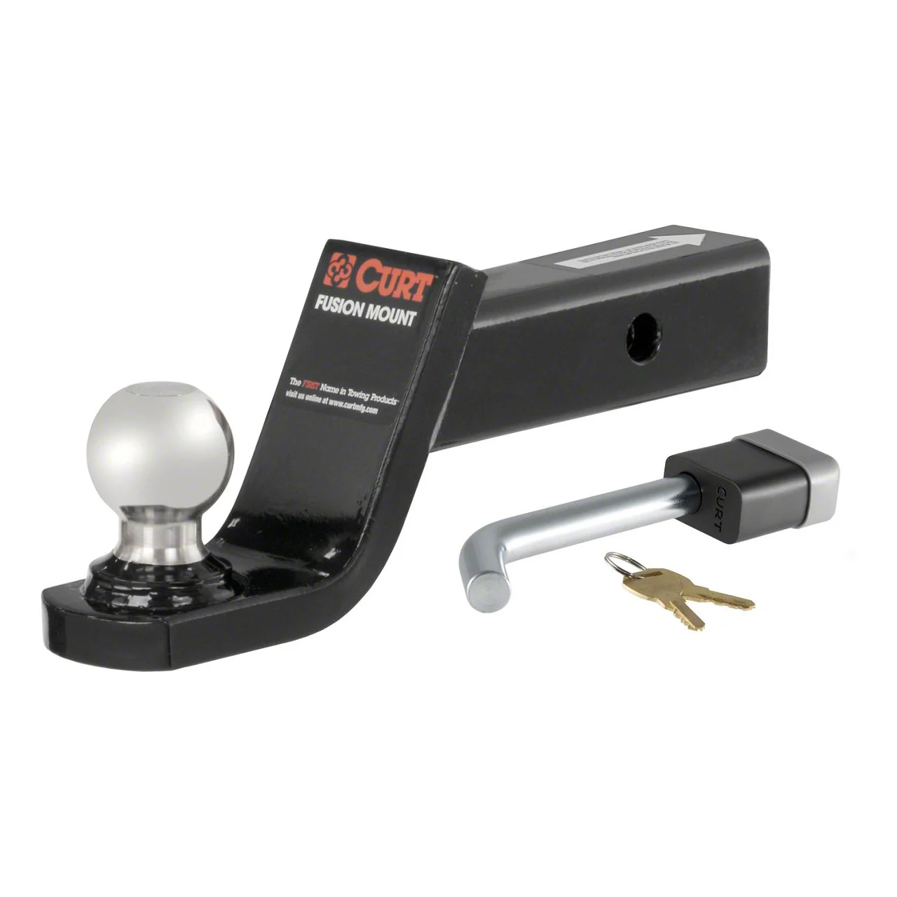 2-Inch Receiver Hitch Towing Starter Kit with 2-Inch Ball; 4-Inch Drop (Universal; Some Adaptation May Be Required)