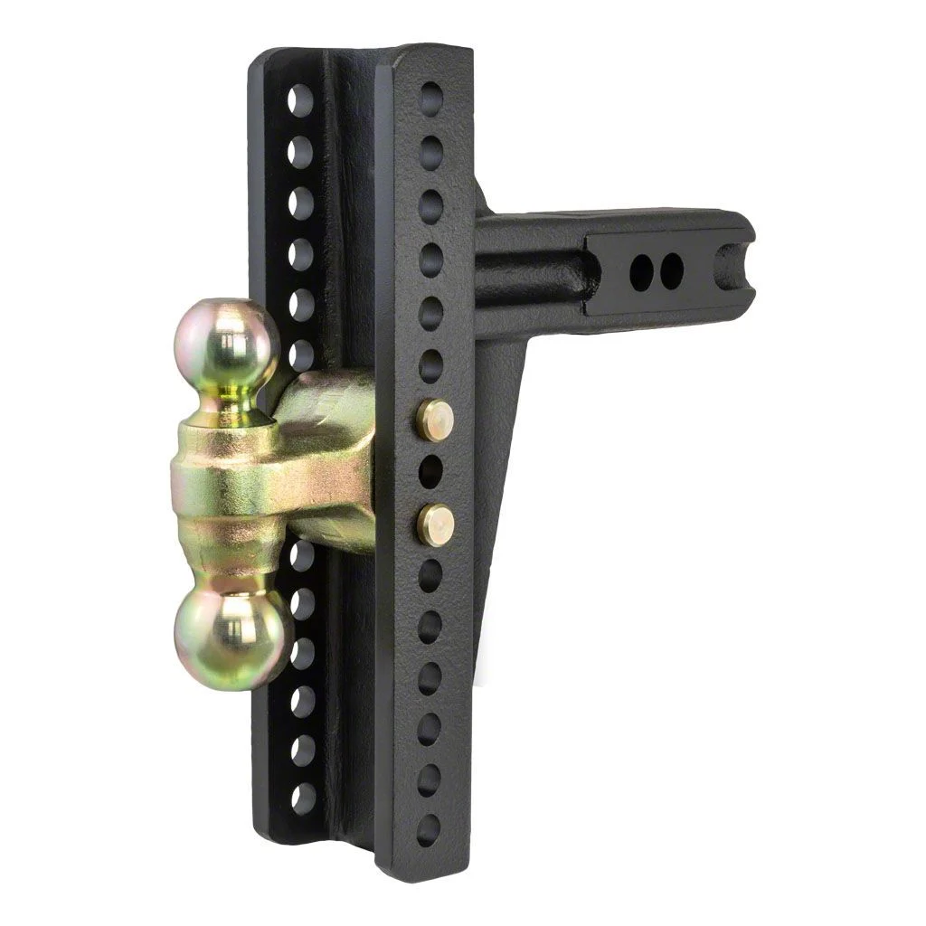 2.50-Inch Receiver Hitch Adjustable Channel Mount; 10-3/8-Inch Drop (Universal; Some Adaptation May Be Required)