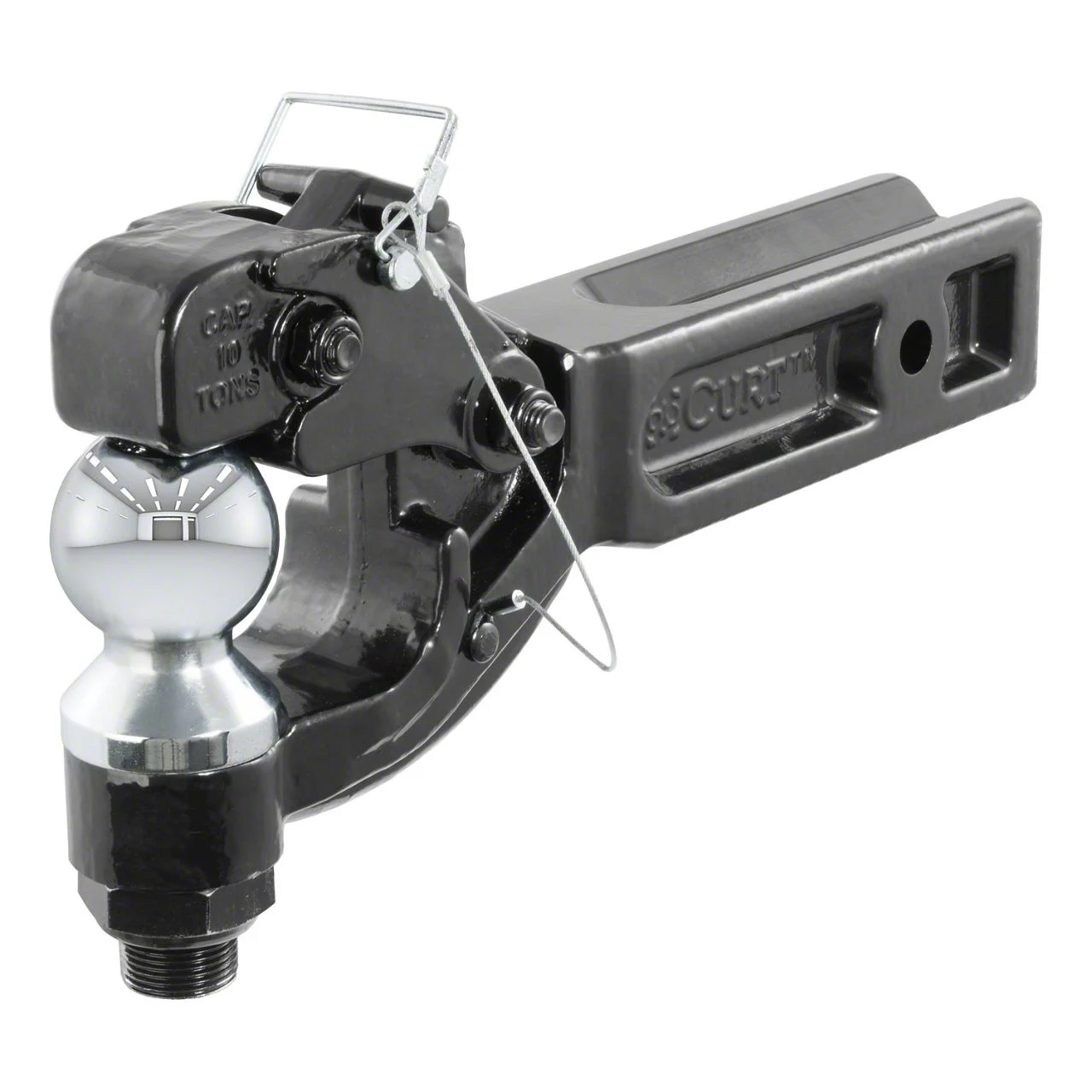 2.50-Inch Receiver Hitch Ball and Pintle Combo with 2-5/16-Inch Ball (Universal; Some Adaptation May Be Required)