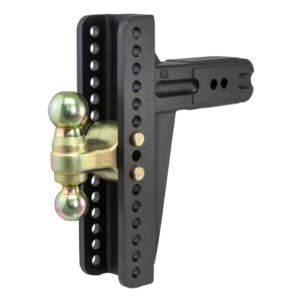 3-Inch Receiver Hitch Adjustable Channel Mount; 10-5/8-Inch Drop (Universal; Some Adaptation May Be Required)