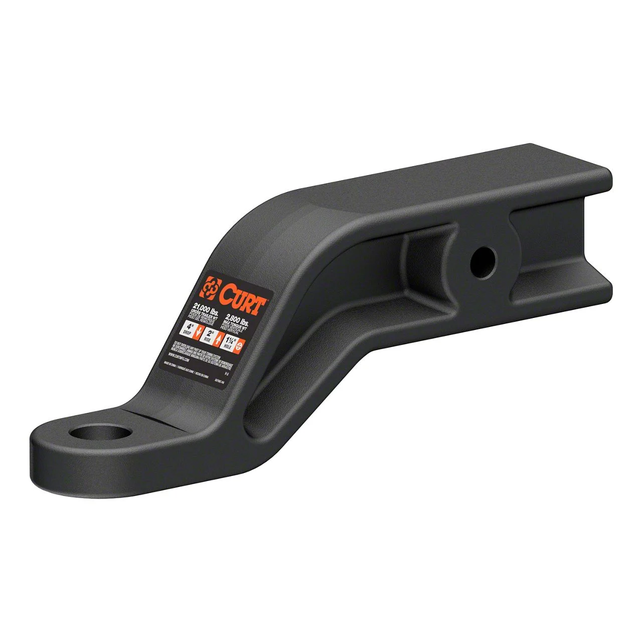 3-Inch Receiver Hitch Industrial Duty Forged Ball Mount; 4-Inch Drop (Universal; Some Adaptation May Be Required)