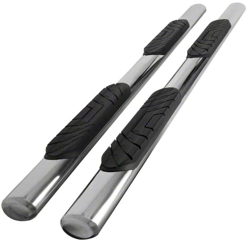 4-Inch Oval Side Step Bars; Chrome (19-24 RAM 1500 Crew Cab)