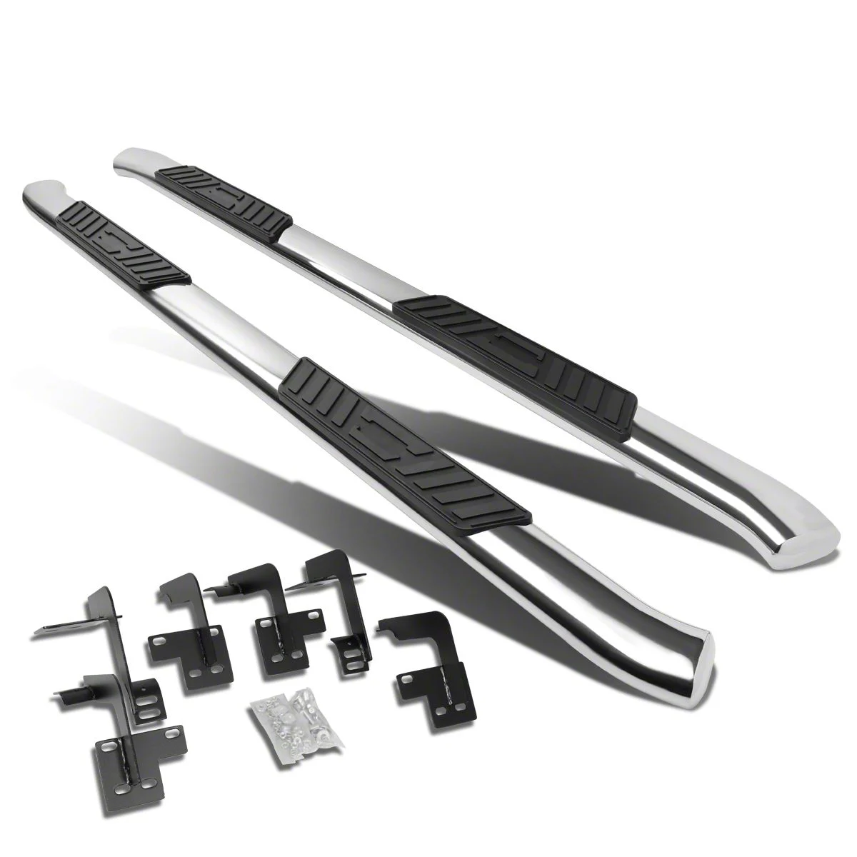5-Inch Nerf Side Step Bars; Stainless Steel (19-26 RAM 1500 Quad Cab)