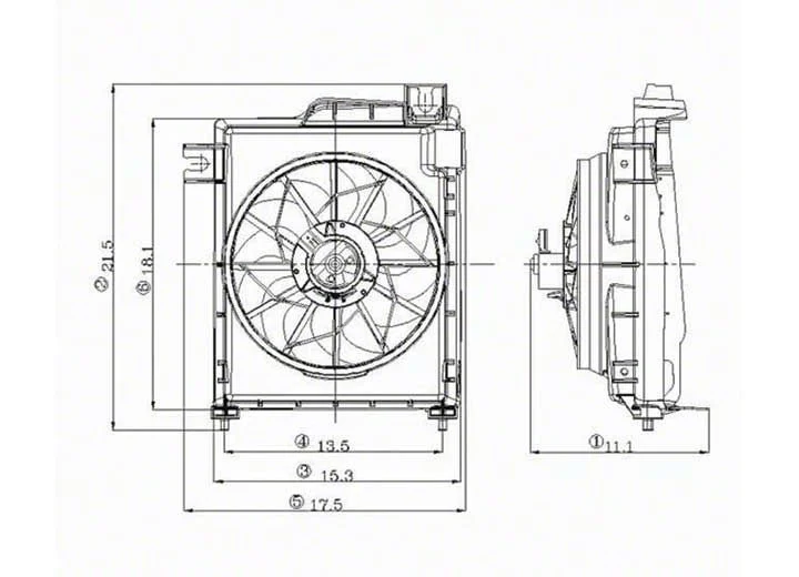 Replacement Air Conditioning Condenser Fan (02-08 RAM 1500, Excluding 05-08 4.7L)