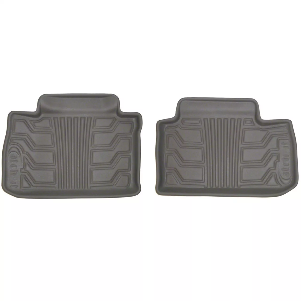 Catch-It Vinyl Rear Floor Mats; Gray (09-18 RAM 1500 Crew Cab)