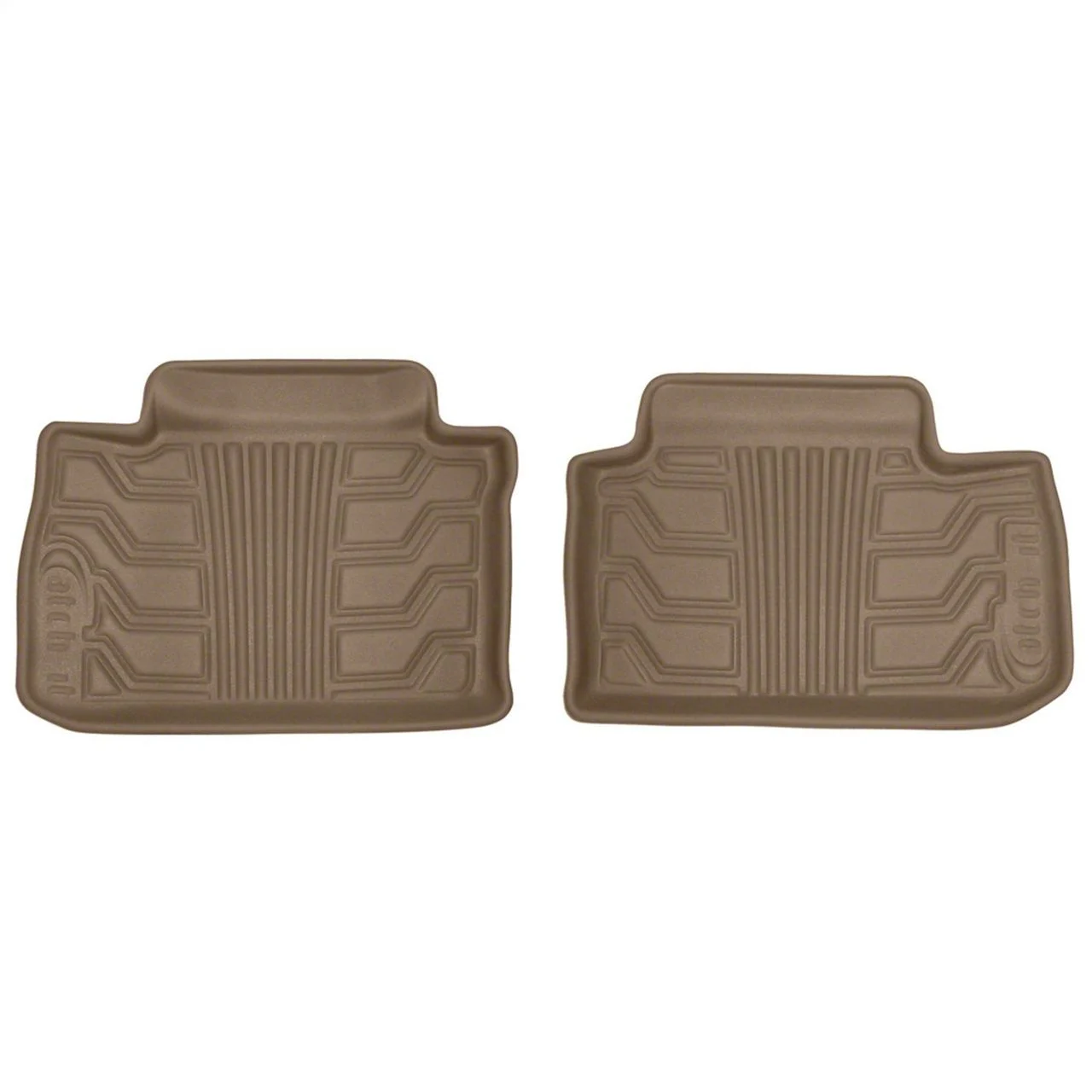 Catch-It Vinyl Rear Floor Mats; Tan (19-24 RAM 1500 Crew Cab)