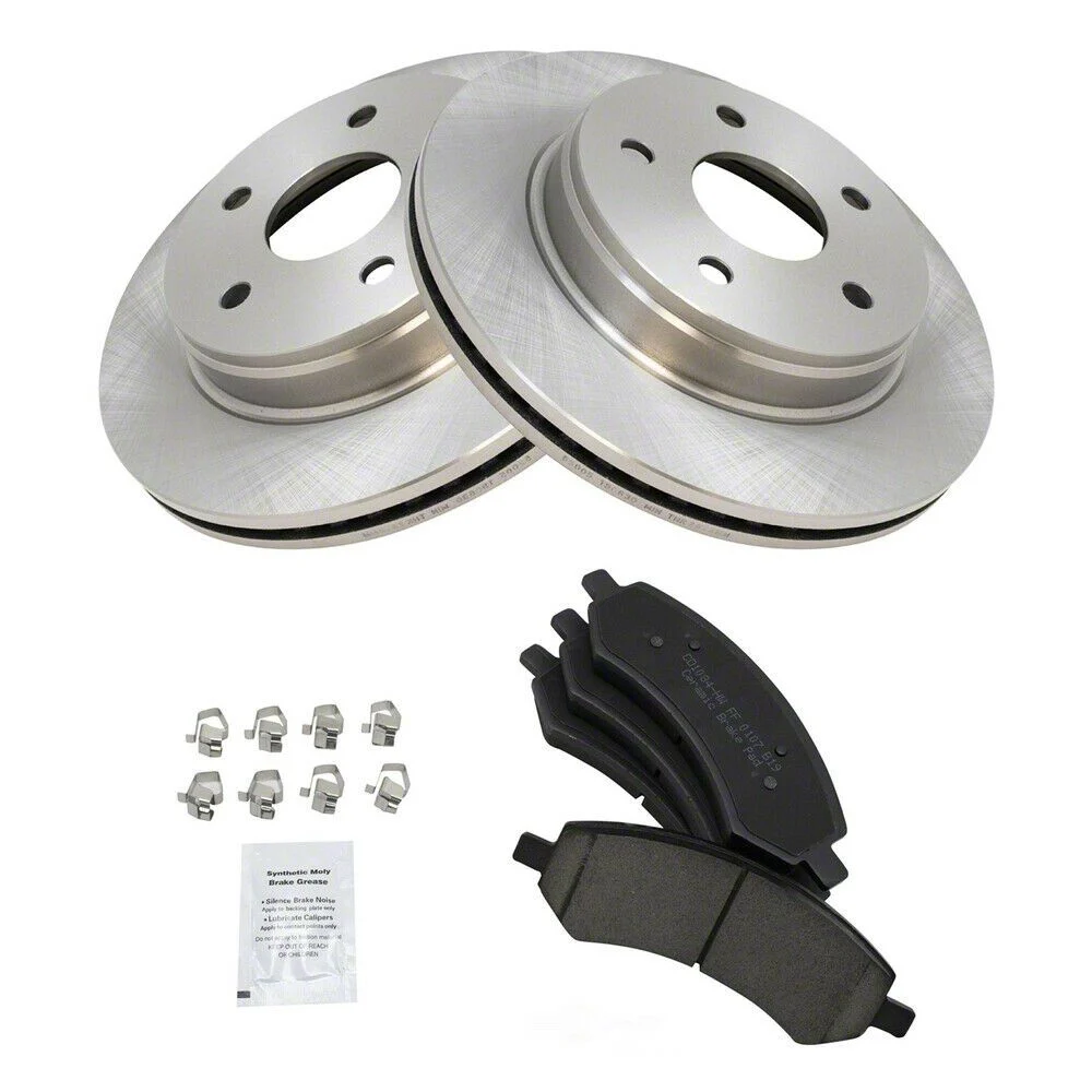 Ceramic 5-Lug Brake Rotor and Pad Kit; Front (06-18 RAM 1500, Excluding SRT-10 & Mega Cab)