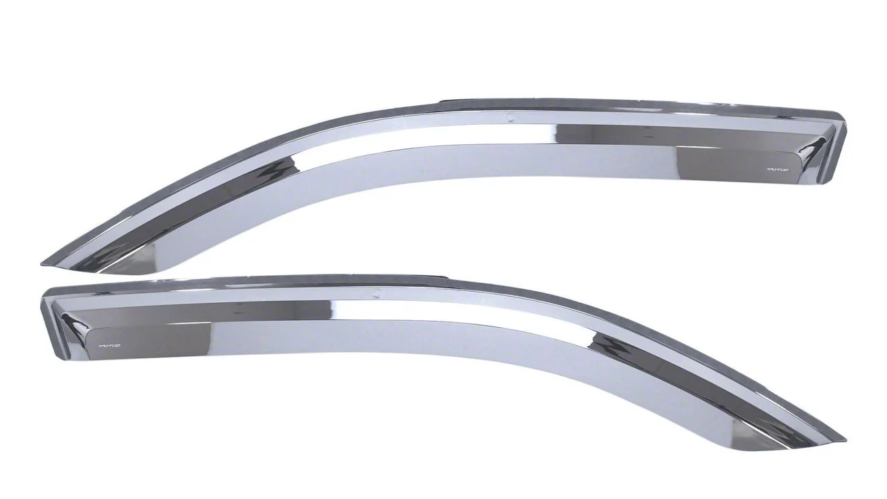 Putco Element Chrome Window Visors; Fronts Only (19-26 RAM 1500 Crew Cab)