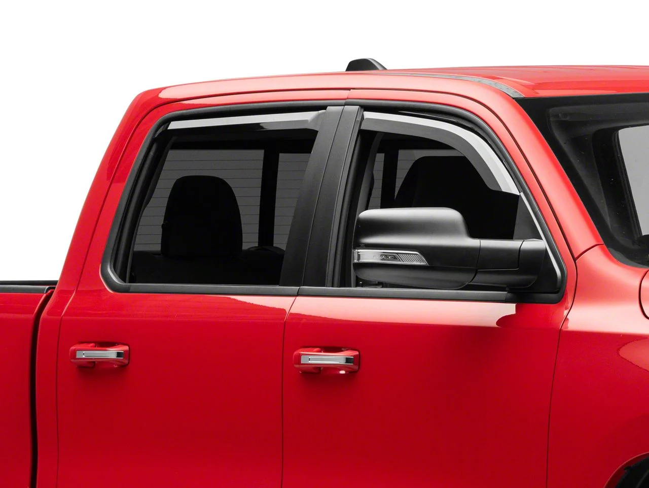 Putco Element Tinted Window Visors; Front and Rear (19-26 RAM 1500 Crew Cab)