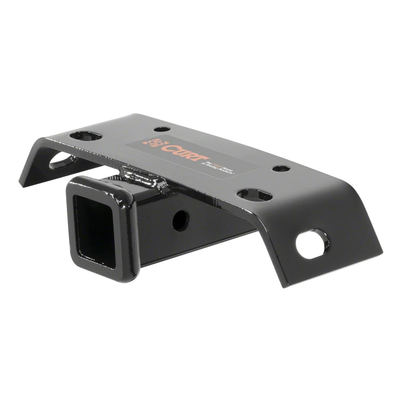 Factory Steel Bumper Mounted Trailer Hitch; For Step Bumper Only (Universal; Some Adaptation May Be Required)