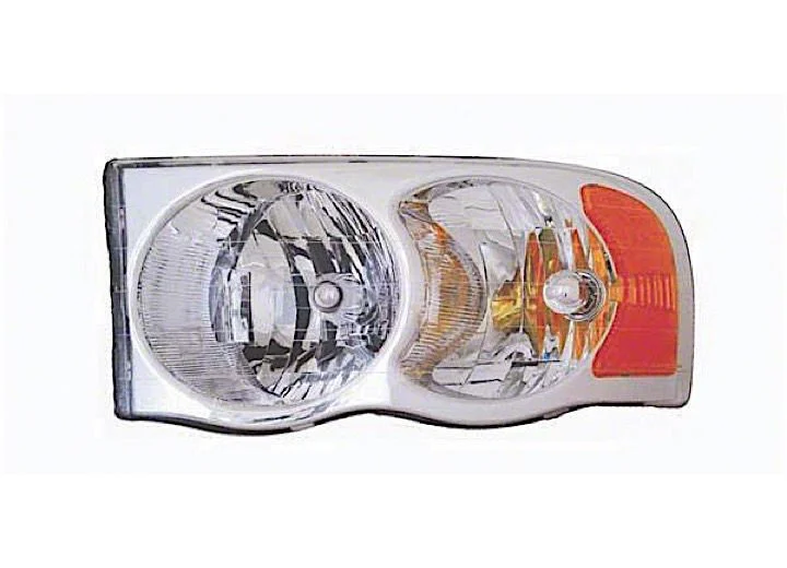 CAPA Replacement Halogen Headlight; Chrome Housing; Clear Lens; Driver Side (02-05 RAM 1500)