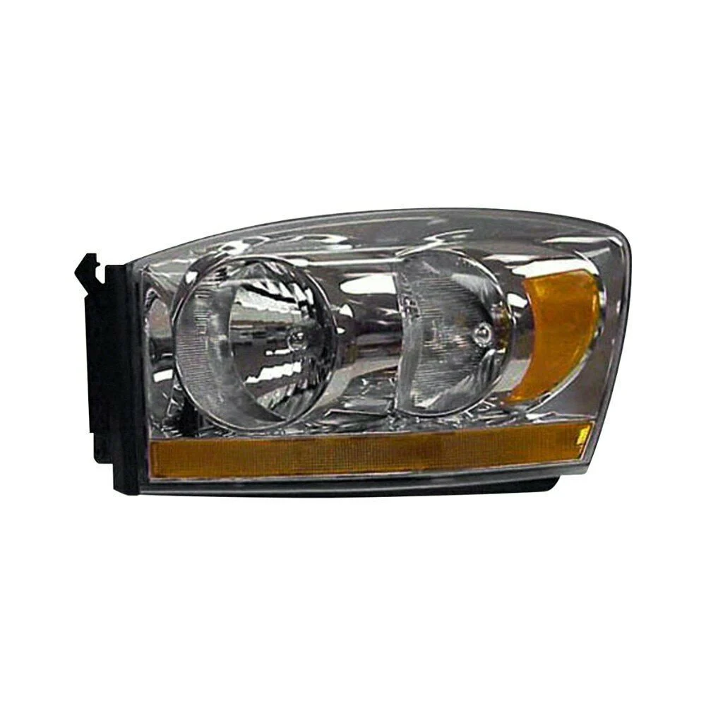 Replacement Halogen Headlight; Chrome Housing; Clear Lens; Driver Side (2006 RAM 1500)
