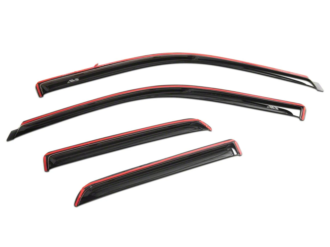 In-Channel Ventvisor Window Deflectors; Front and Rear; Dark Smoke (09-18 RAM 1500 Quad Cab)