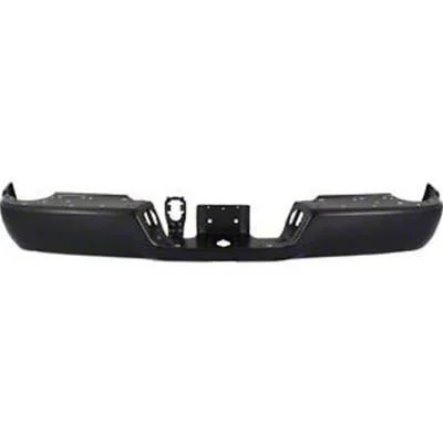 OE Certified Replacement Rear Bumper; Not Pre-Drilled for Backup Sensors; Black (09-18 RAM 1500 w/o Factory Dual Exhaust)