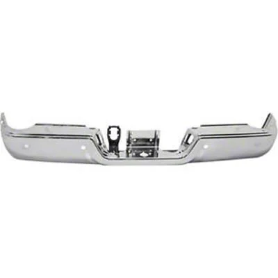 OE Certified Replacement Rear Bumper; Pre-Drilled for Backup Sensors; Chrome (09-18 RAM 1500 w/o Factory Dual Exhaust)