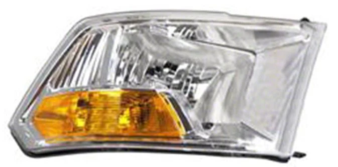 OE Certified Replacement Headlight; Chrome Housing; Clear Lens; Passenger Side (09-12 RAM 1500 w/ Factory Halogen Non-Quad Headlights)