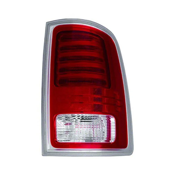 OE Certified Replacement Tail Light; Chrome Housing; Red/Clear Lens; Passenger Side (13-18 RAM 1500 w/ Factory Halogen Tail Lights)