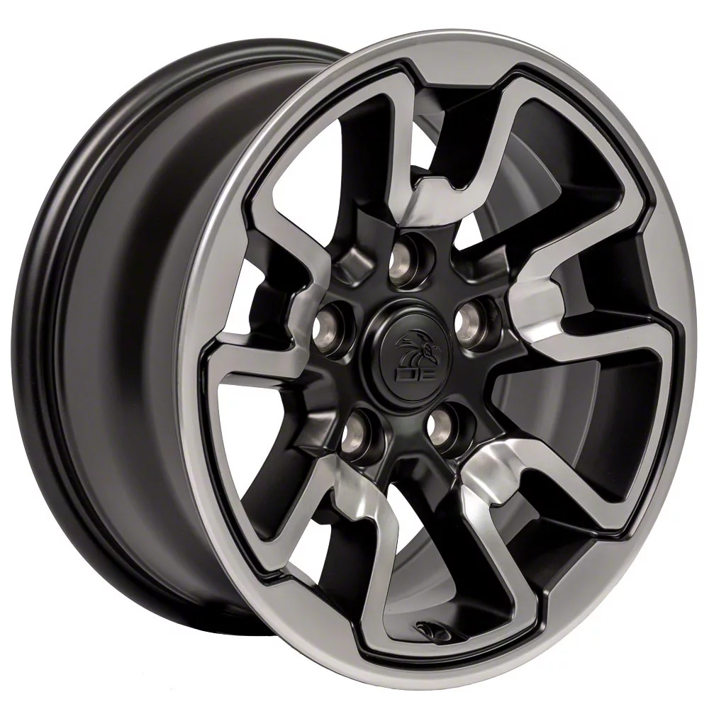 Rebel Style Polished with Black Inlay 5-Lug Wheel; 17x8; 18mm Offset (09-18 RAM 1500)