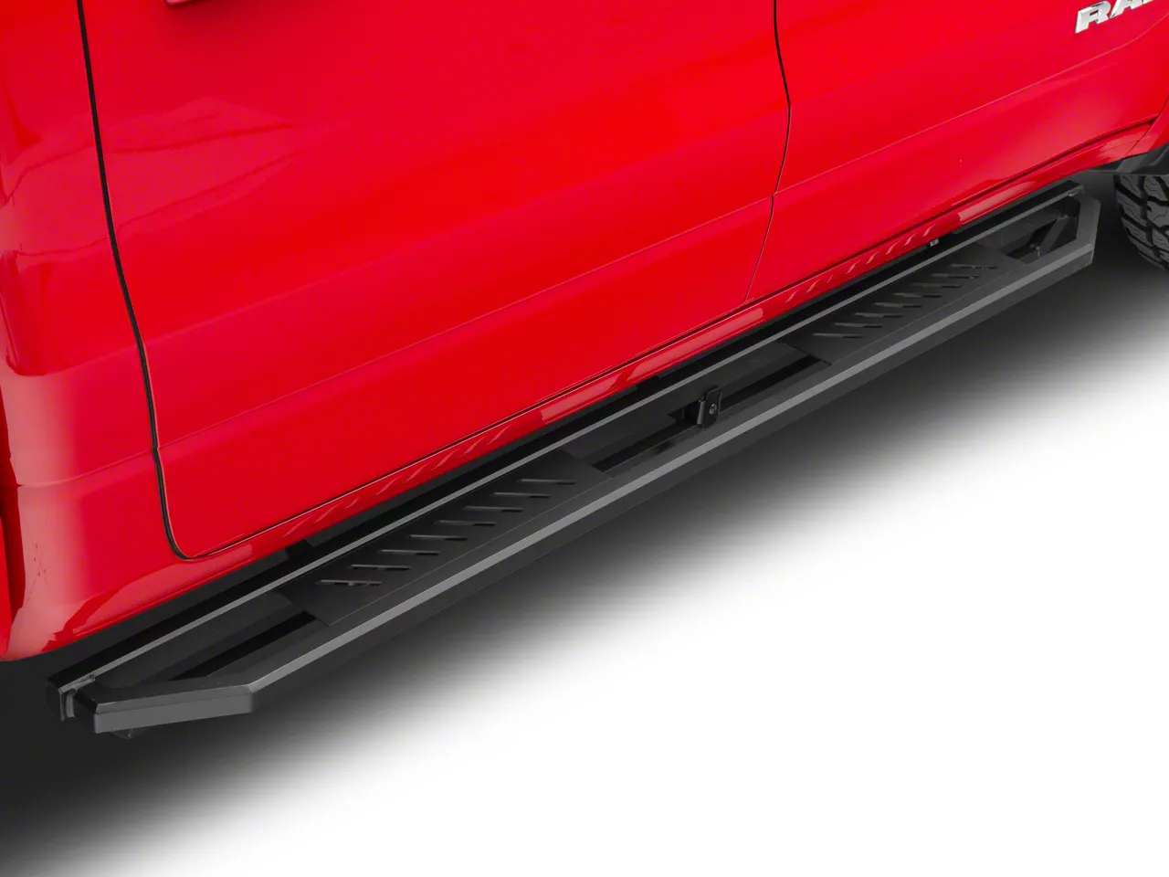 Rocker Armor Side Step Bars; Matte Black (19-26 RAM 1500 Crew Cab)