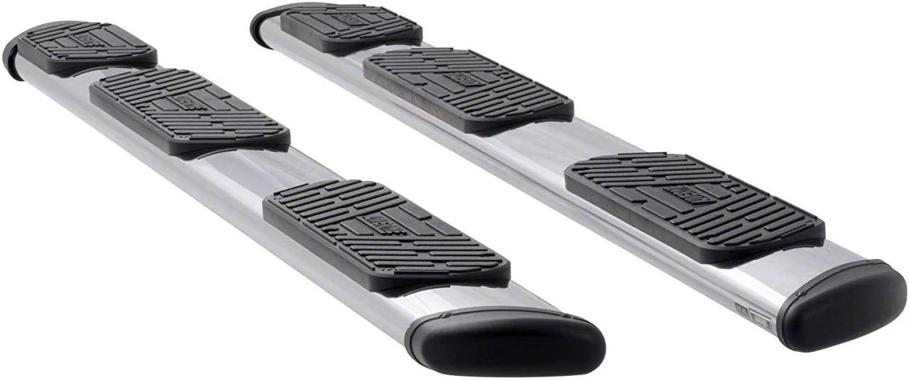 Regal 7-Inch Wheel-to-Wheel Oval Side Step Bars; Polished Stainless (19-26 RAM 1500 Crew Cab w/ 6.4-Foot Box)